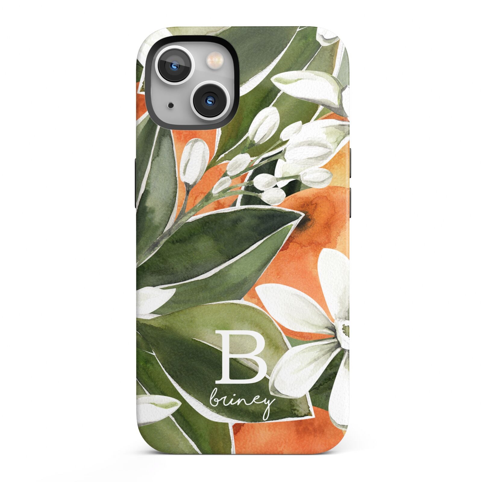 Personalised Orange Tree iPhone 13 Full Wrap 3D Tough Case