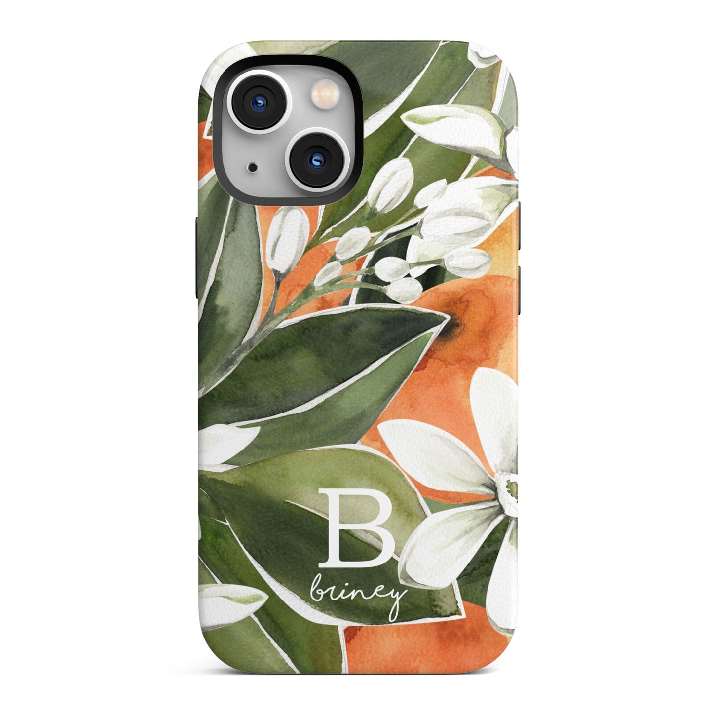 Personalised Orange Tree iPhone 13 Mini Full Wrap 3D Tough Case