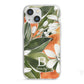 Personalised Orange Tree iPhone 13 Mini TPU Impact Case with White Edges