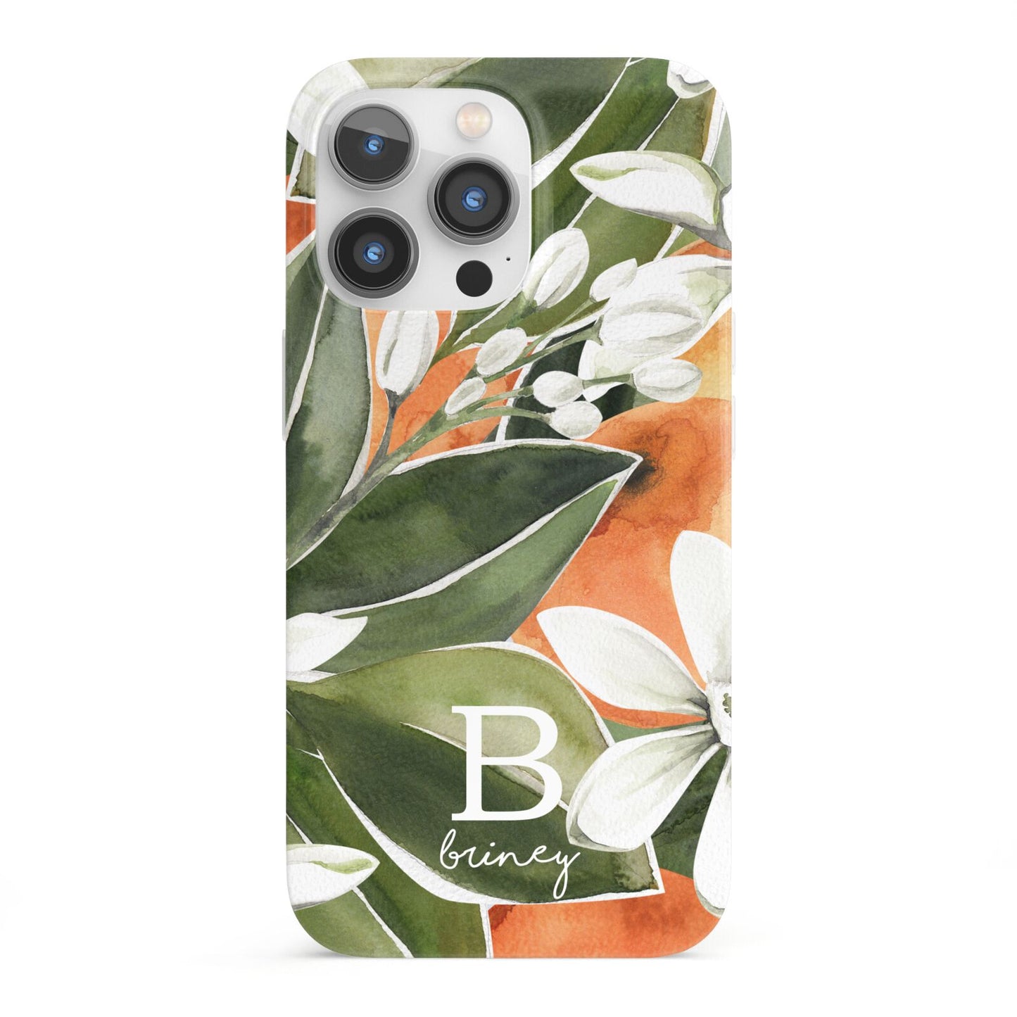 Personalised Orange Tree iPhone 13 Pro Full Wrap 3D Snap Case