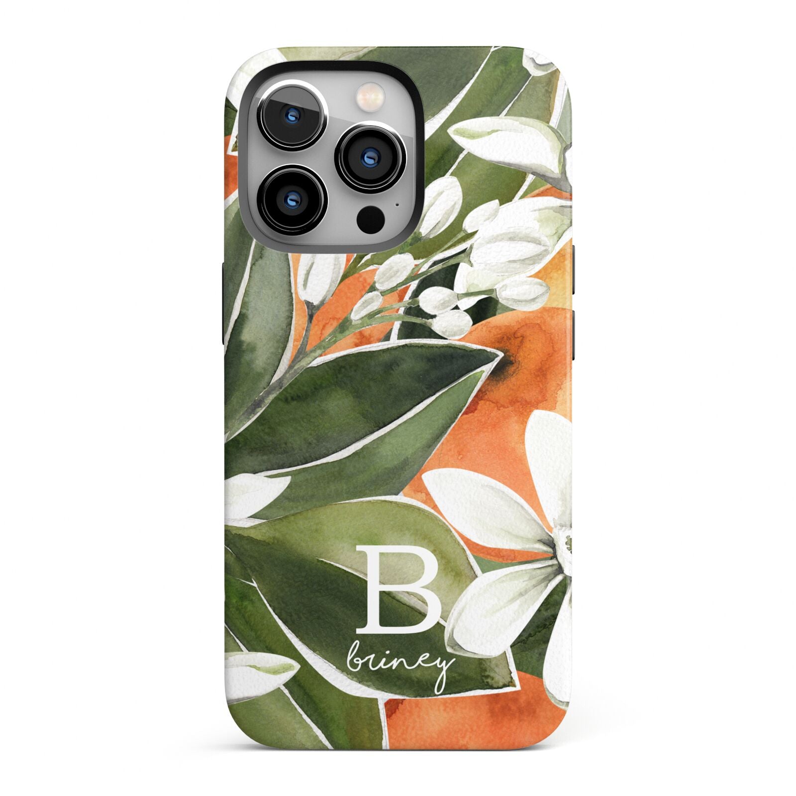 Personalised Orange Tree iPhone 13 Pro Full Wrap 3D Tough Case