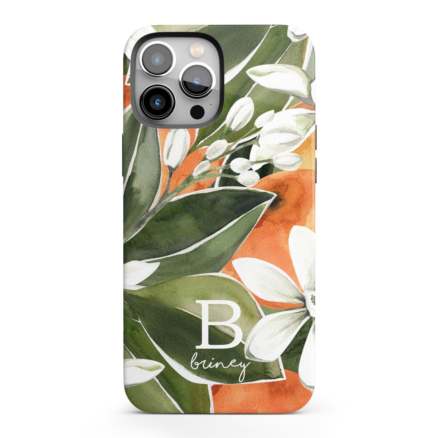 Personalised Orange Tree iPhone 13 Pro Max Full Wrap 3D Tough Case