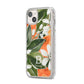 Personalised Orange Tree iPhone 14 Plus Glitter Tough Case Starlight Angled Image