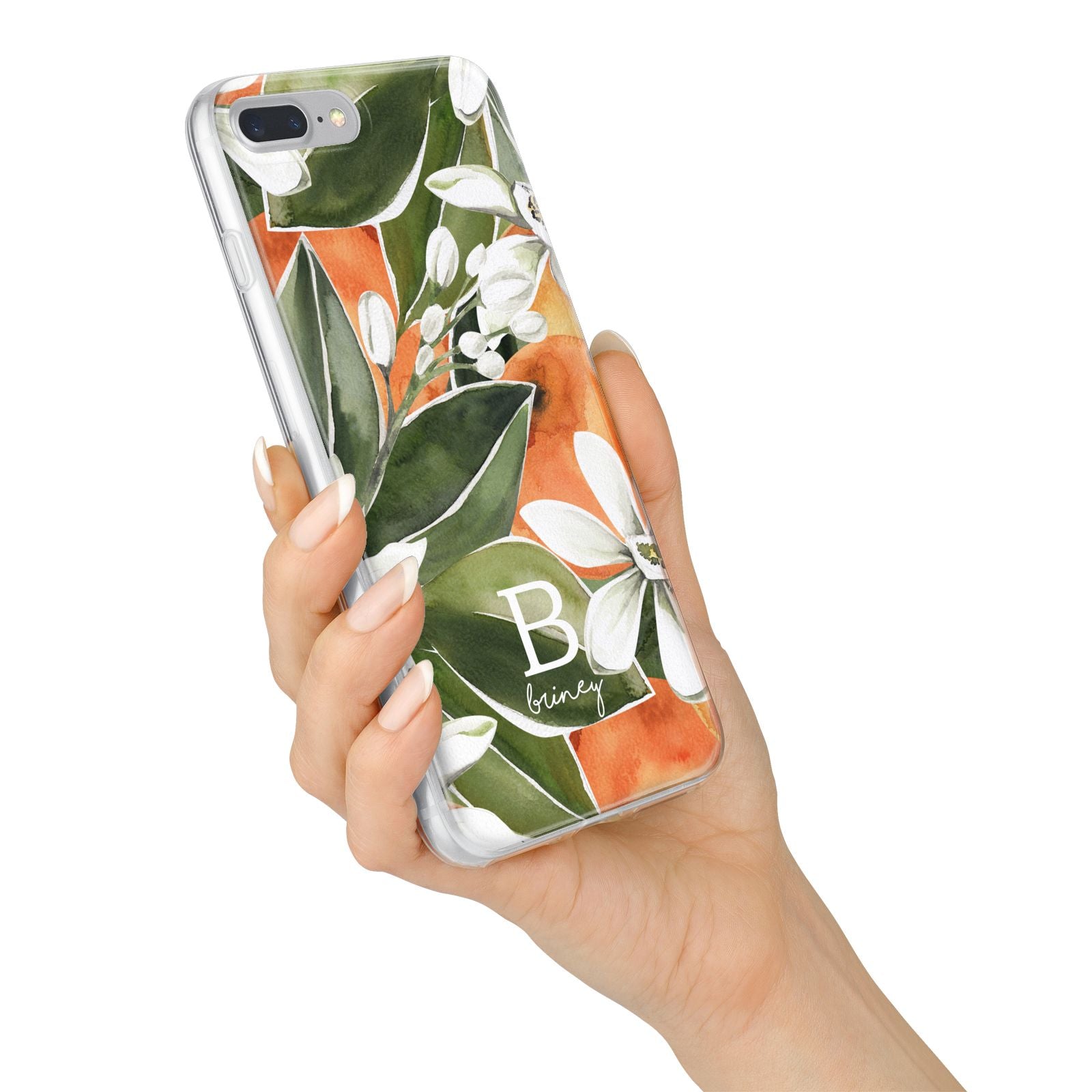 Personalised Orange Tree iPhone 7 Plus Bumper Case on Silver iPhone Alternative Image