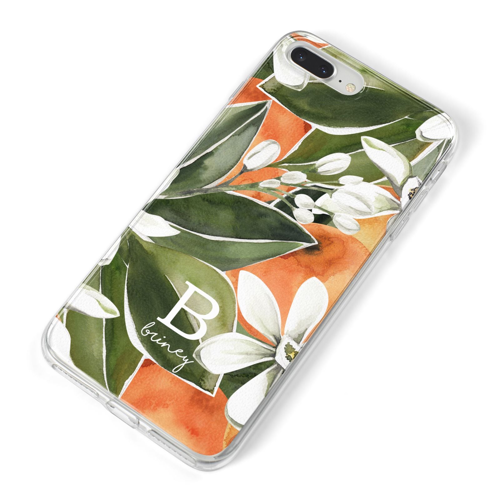 Personalised Orange Tree iPhone 8 Plus Bumper Case on Silver iPhone Alternative Image
