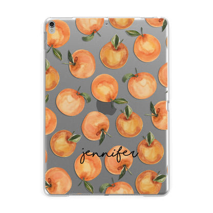 Personalised Oranges Name Apple iPad Silver Case