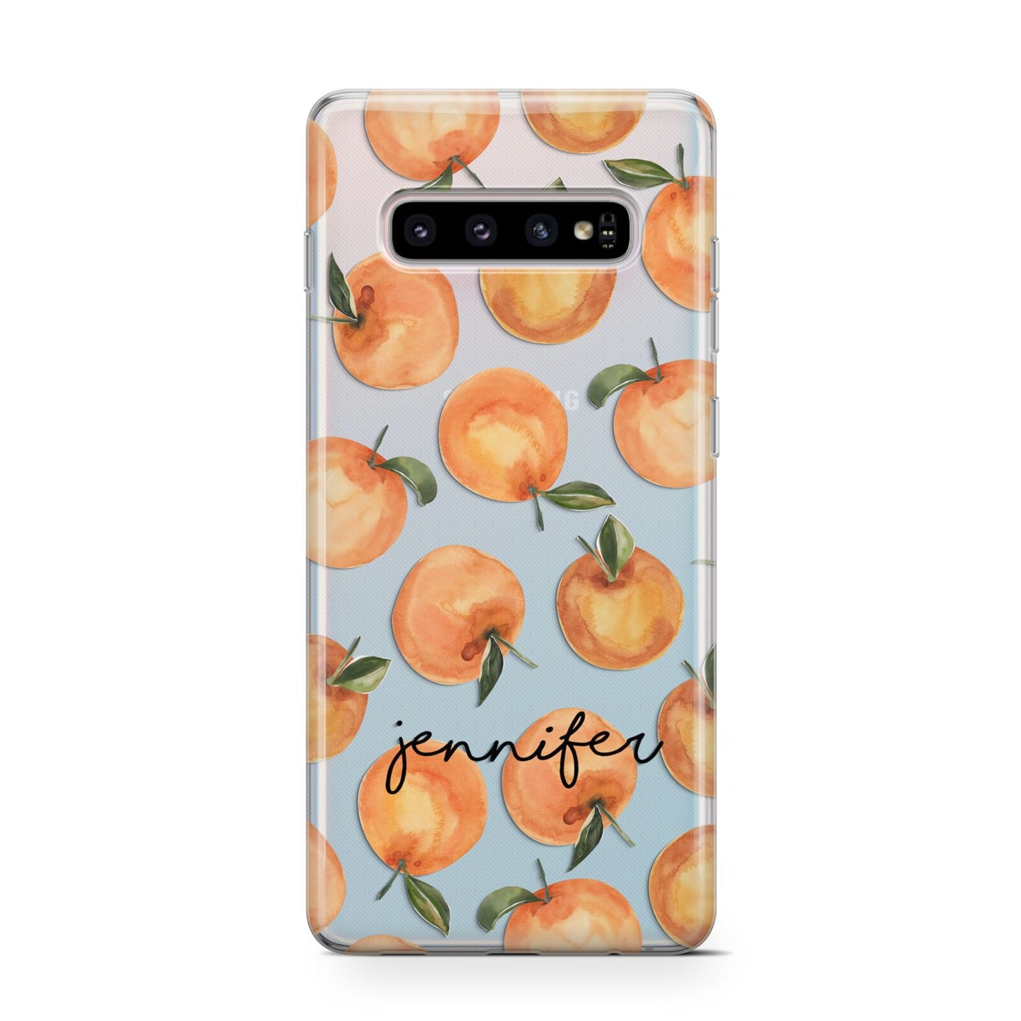 Personalised Oranges Name Protective Samsung Galaxy Case