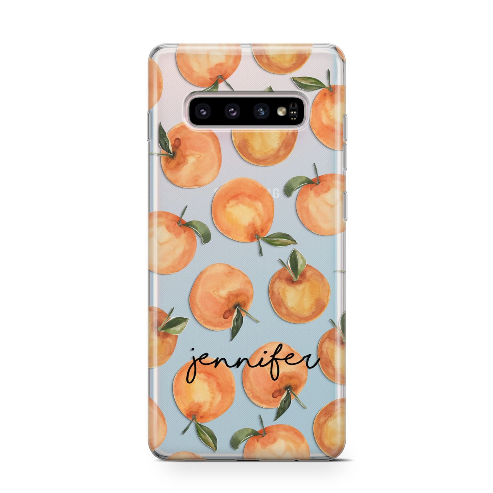 Personalised Oranges Name Protective Samsung Galaxy Case