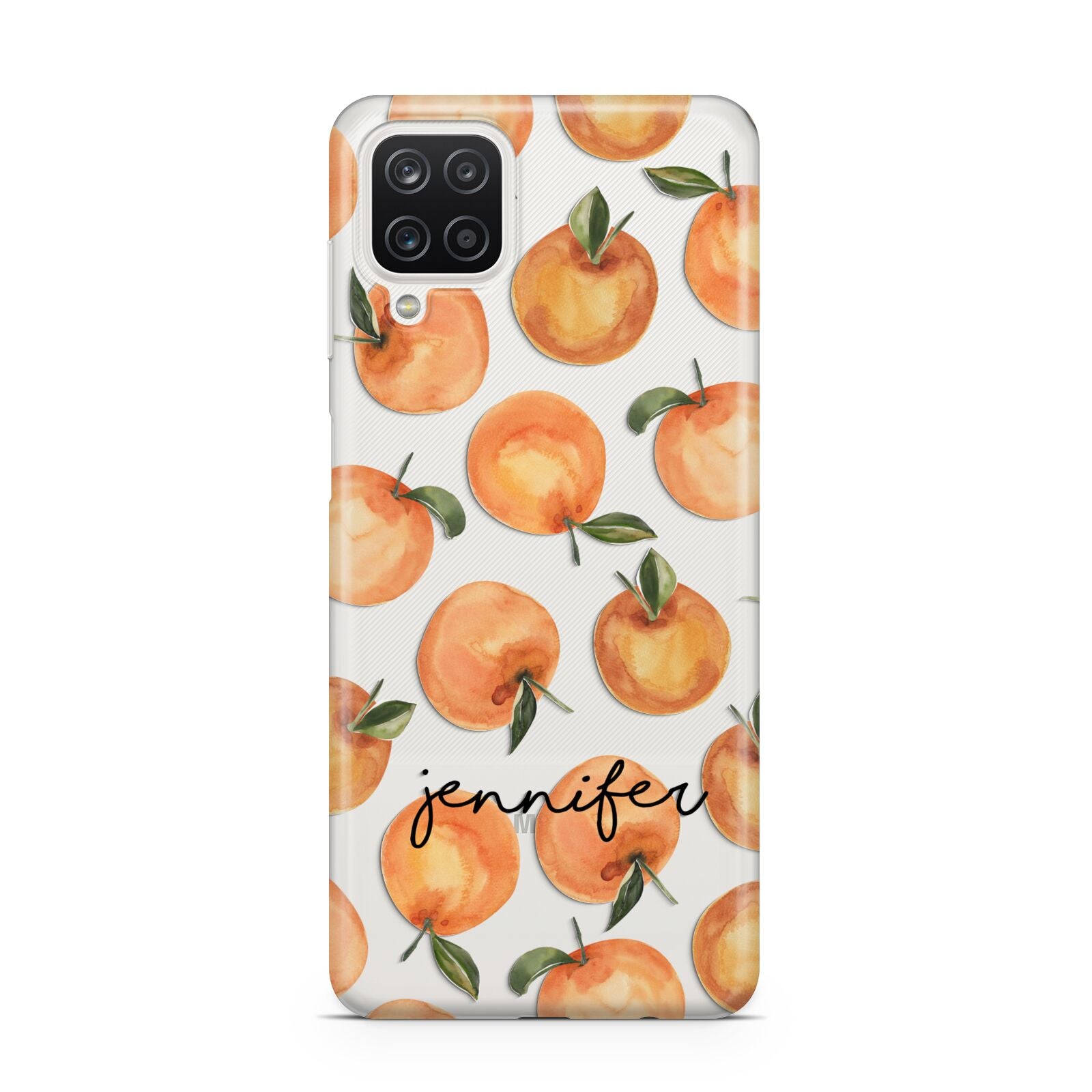 Personalised Oranges Name Samsung A12 Case