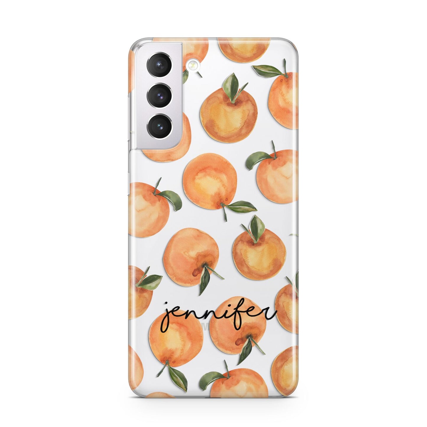 Personalised Oranges Name Samsung S21 Case