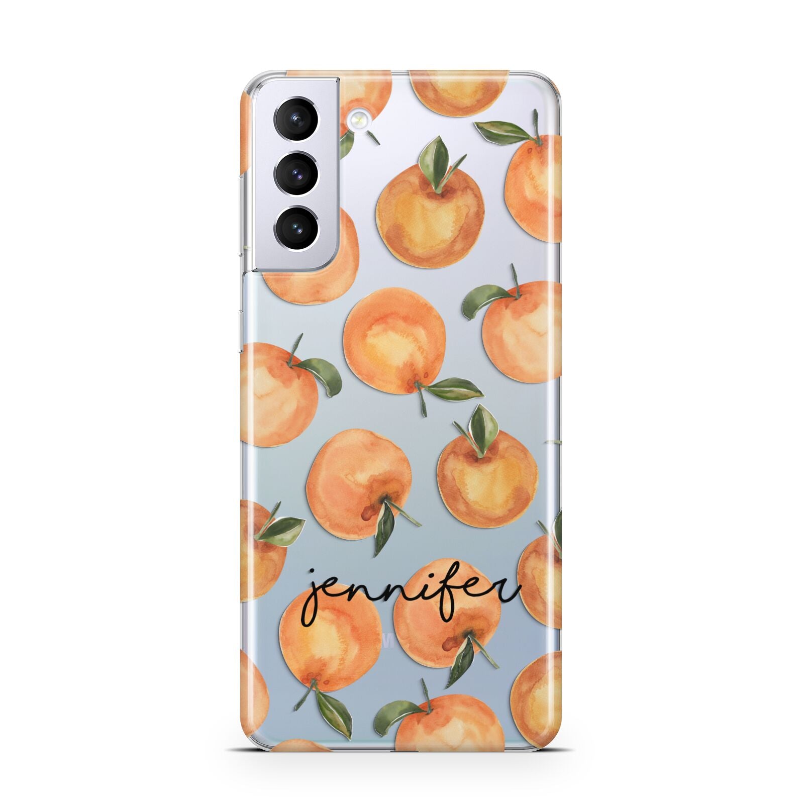 Personalised Oranges Name Samsung S21 Plus Case