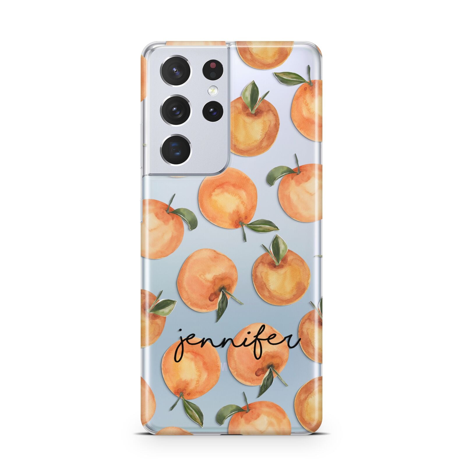 Personalised Oranges Name Samsung S21 Ultra Case