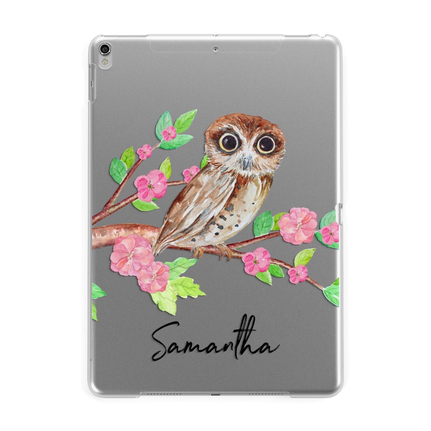 Personalised Owl Apple iPad Silver Case