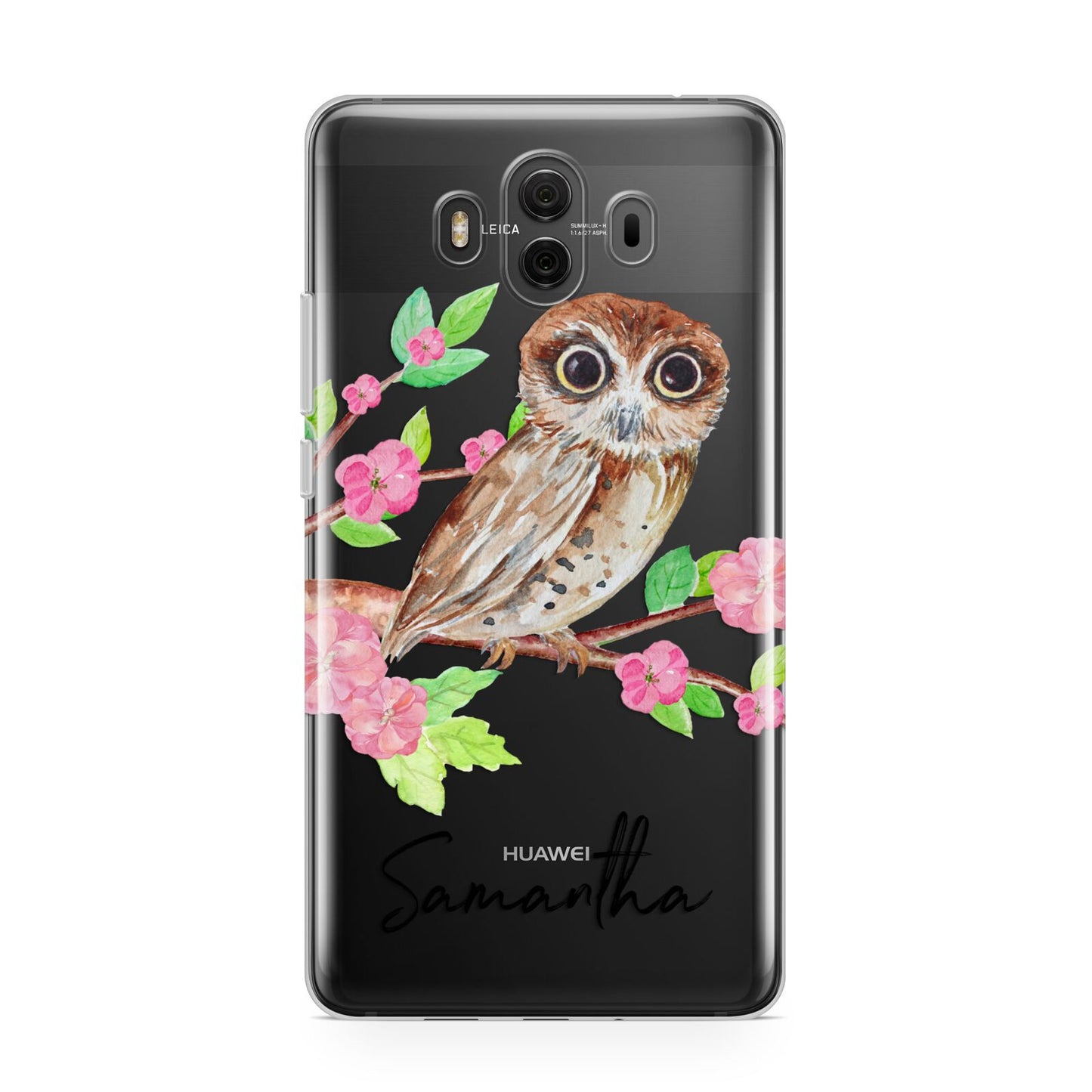 Personalised Owl Huawei Mate 10 Protective Phone Case