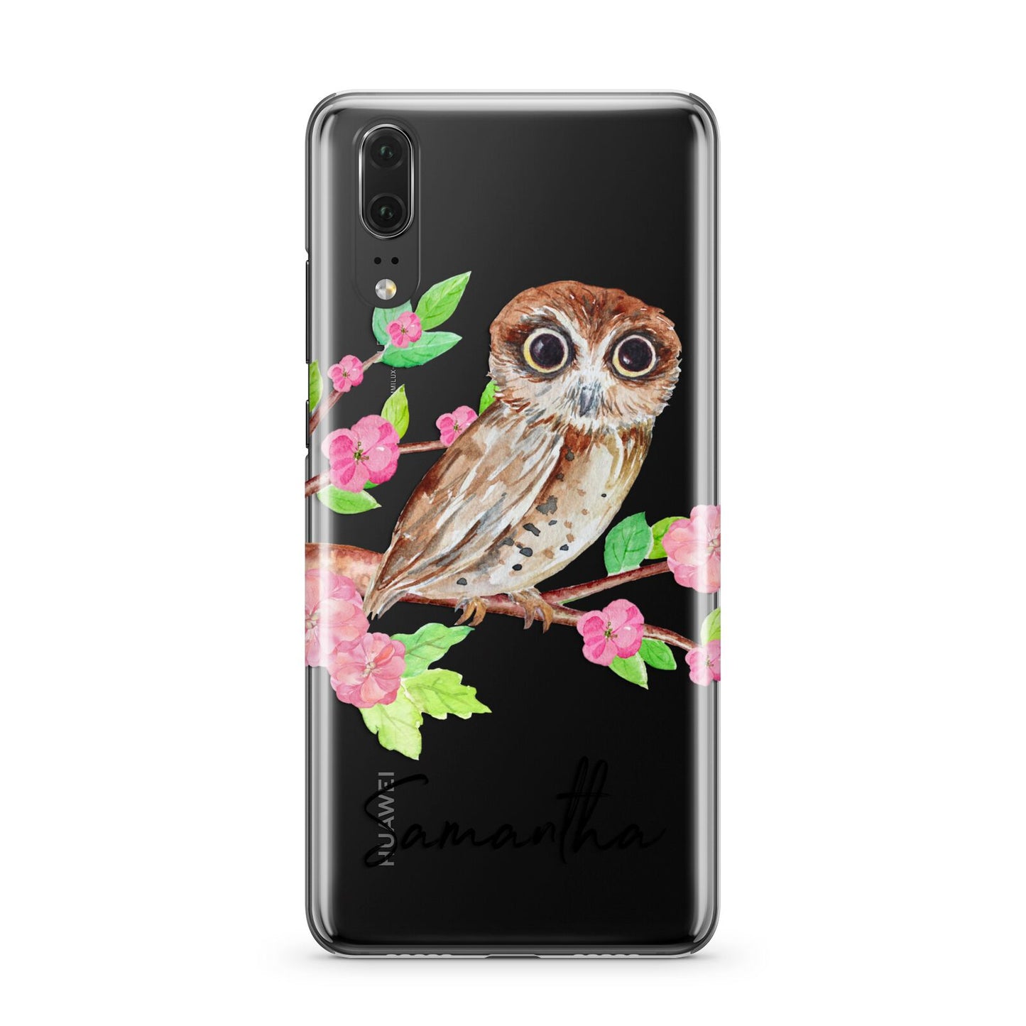 Personalised Owl Huawei P20 Phone Case