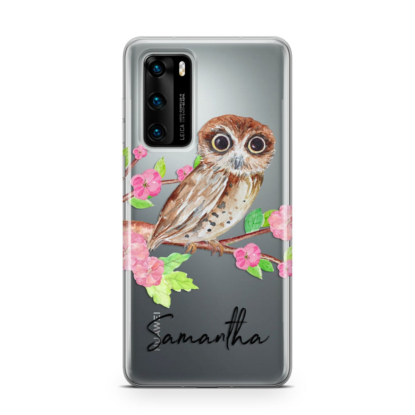 Personalised Owl Huawei P40 Phone Case