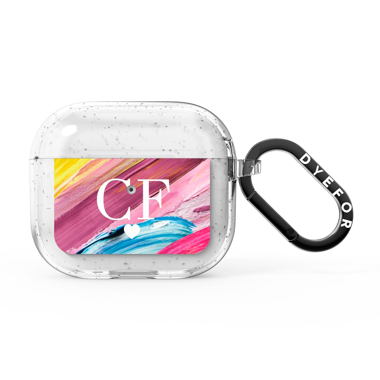 Personalised Paint Brush Initials AirPods Glitter Case 3rd Gen