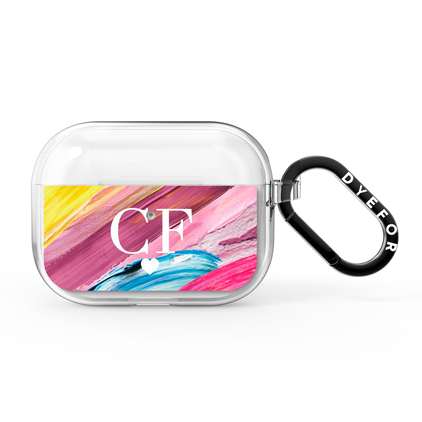 Personalised Paint Brush Initials AirPods Pro Clear Case