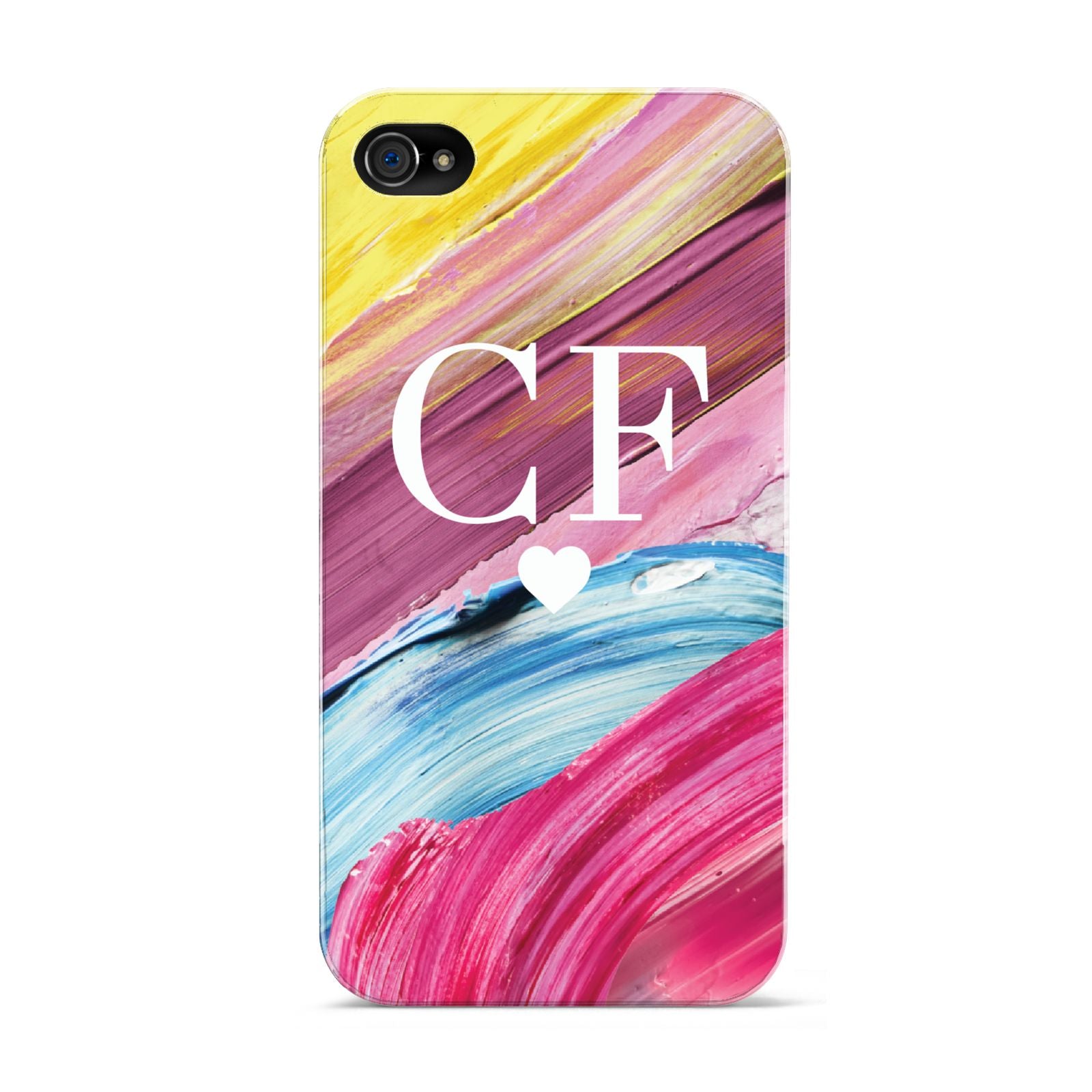 Personalised Paint Brush Initials Apple iPhone 4s Case