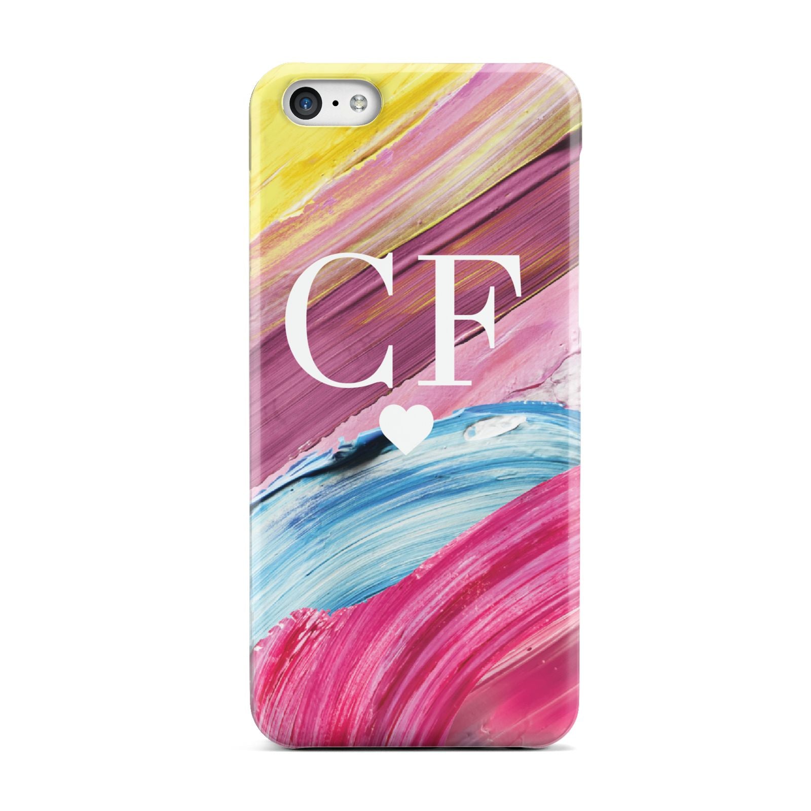 Personalised Paint Brush Initials Apple iPhone 5c Case