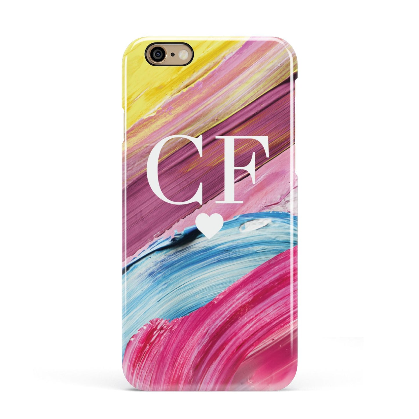 Personalised Paint Brush Initials Apple iPhone 6 3D Snap Case