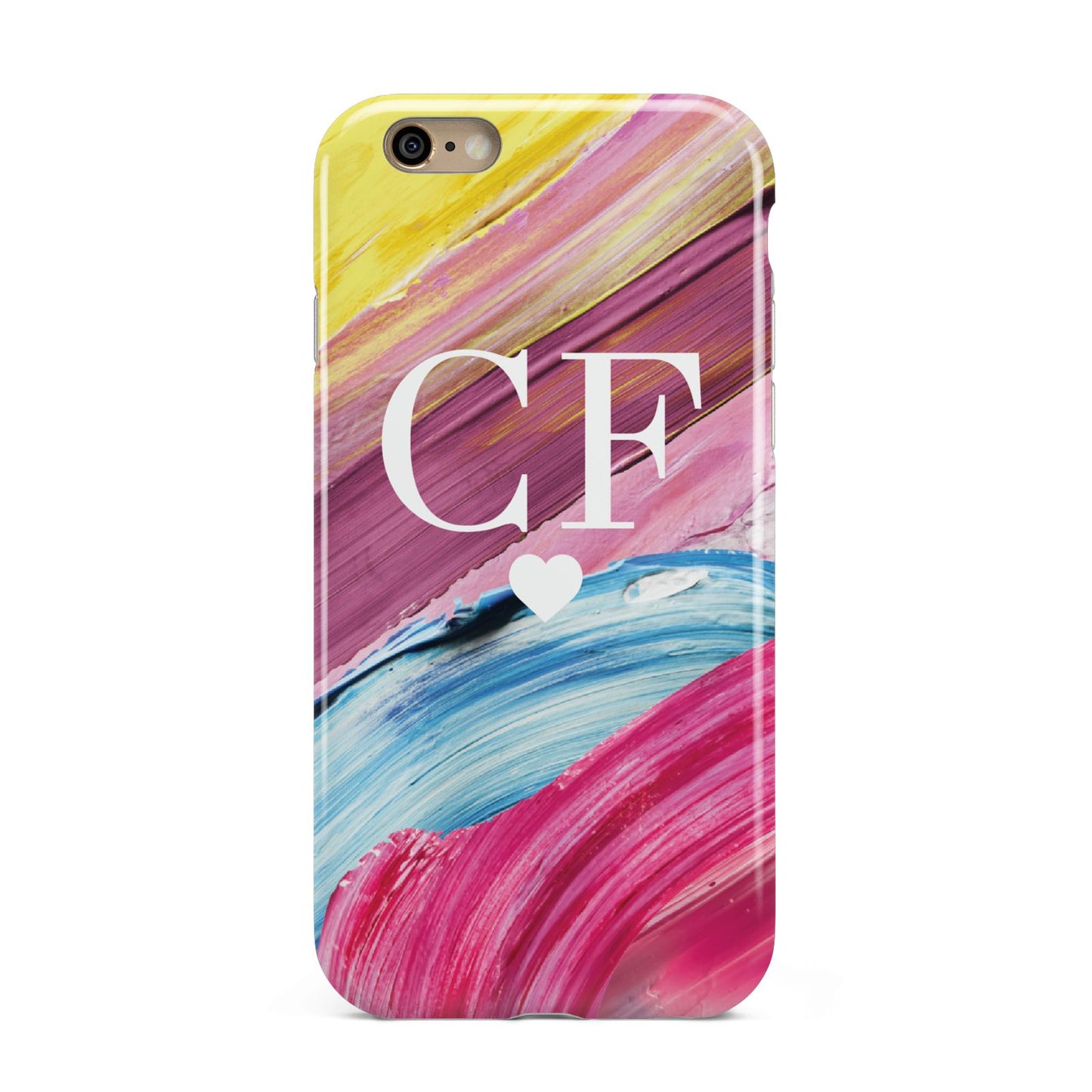 Personalised Paint Brush Initials Apple iPhone 6 3D Tough Case