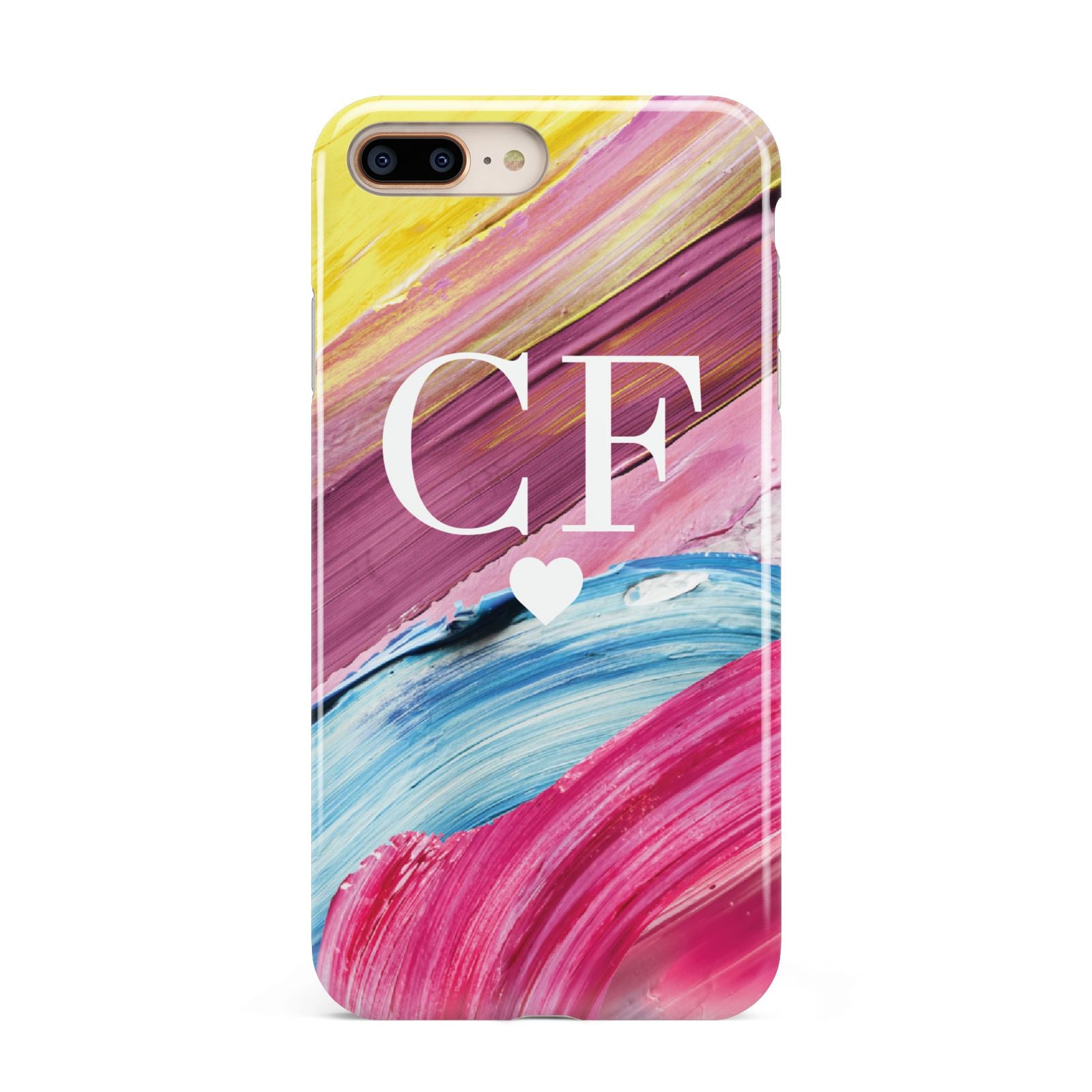 Personalised Paint Brush Initials Apple iPhone 7 8 Plus 3D Tough Case