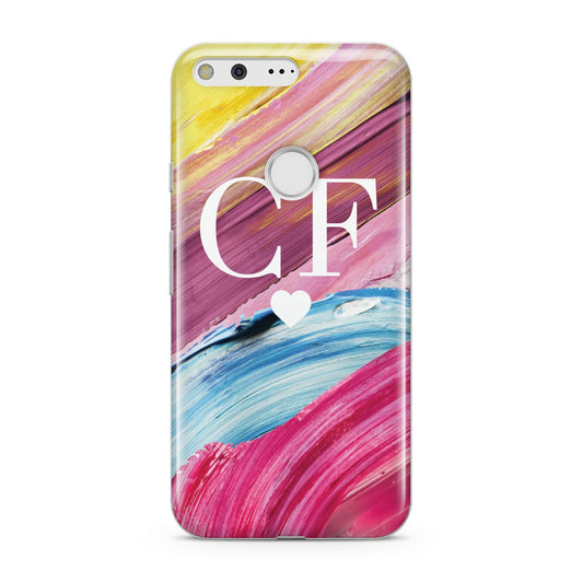 Personalised Paint Brush Initials Google Pixel Case