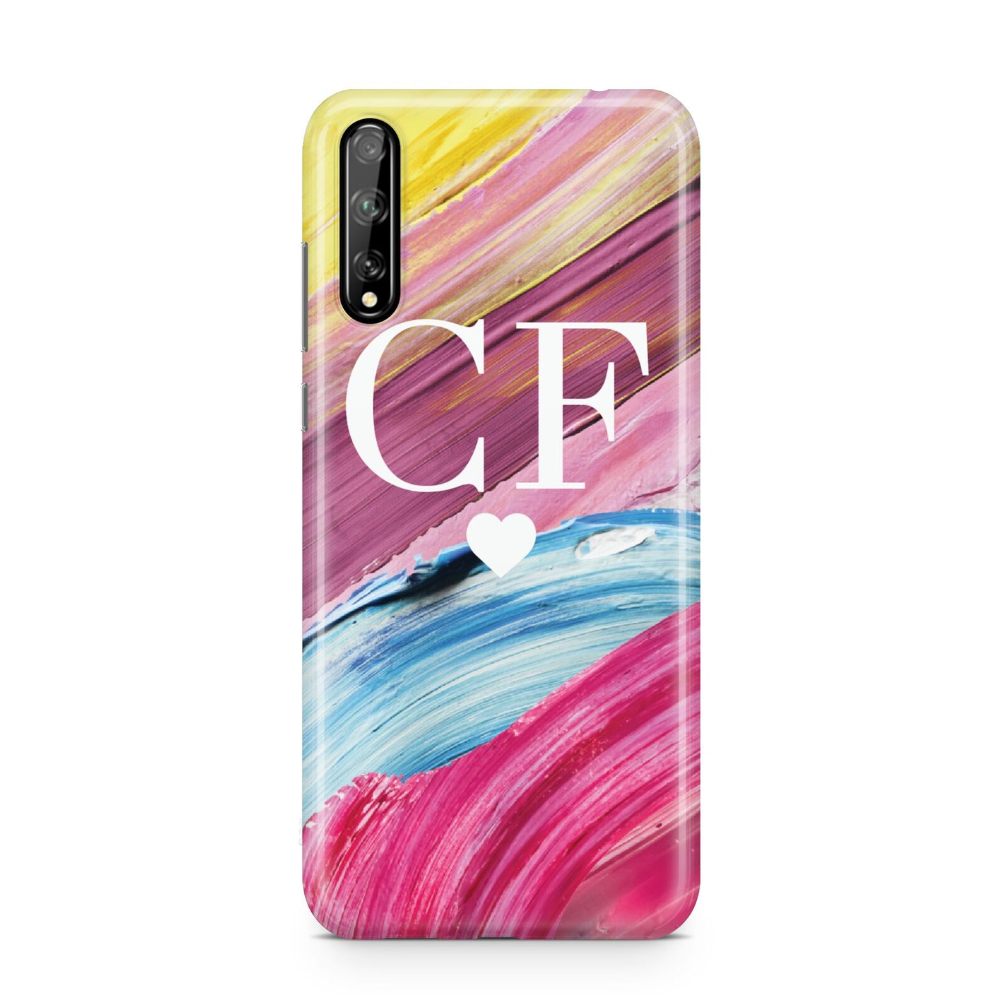 Personalised Paint Brush Initials Huawei Enjoy 10s Phone Case