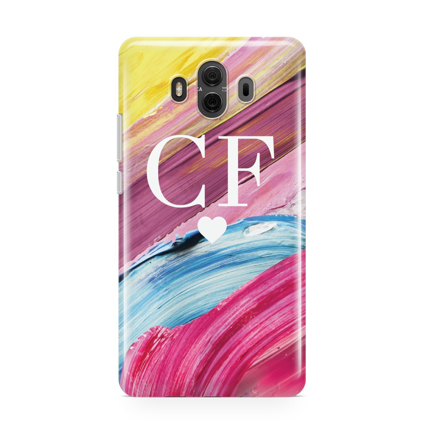 Personalised Paint Brush Initials Huawei Mate 10 Protective Phone Case