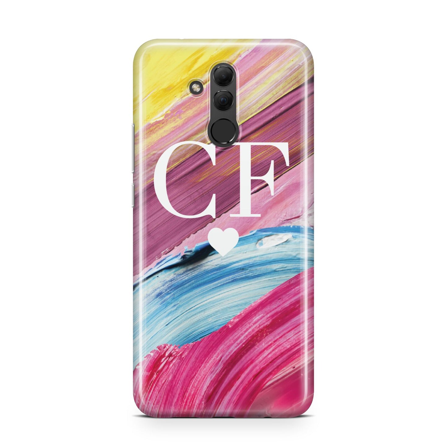 Personalised Paint Brush Initials Huawei Mate 20 Lite