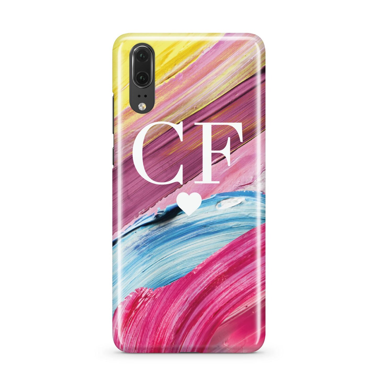 Personalised Paint Brush Initials Huawei P20 Phone Case