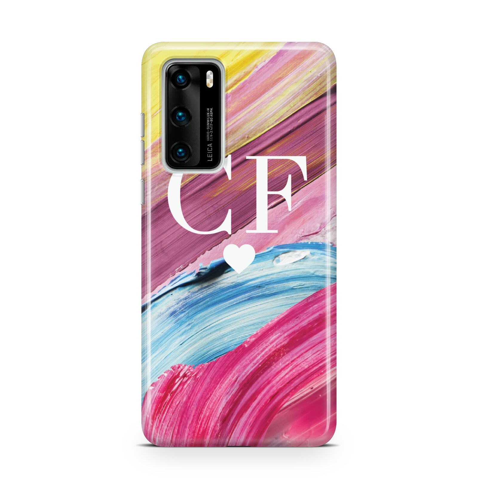 Personalised Paint Brush Initials Huawei P40 Phone Case