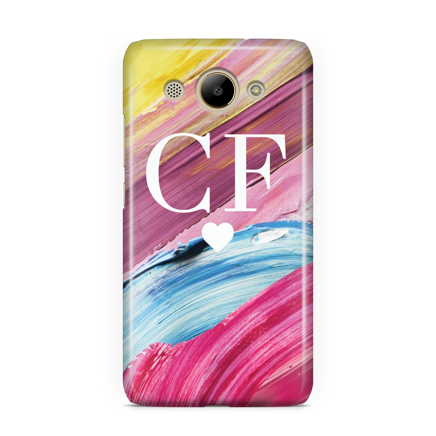 Personalised Paint Brush Initials Huawei Y3 2017