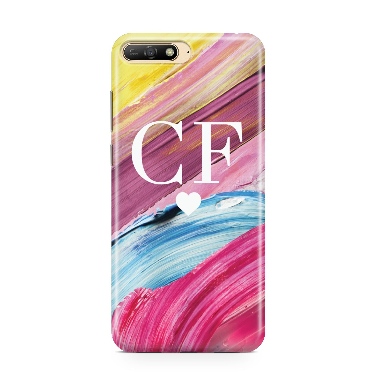 Personalised Paint Brush Initials Huawei Y6 2018