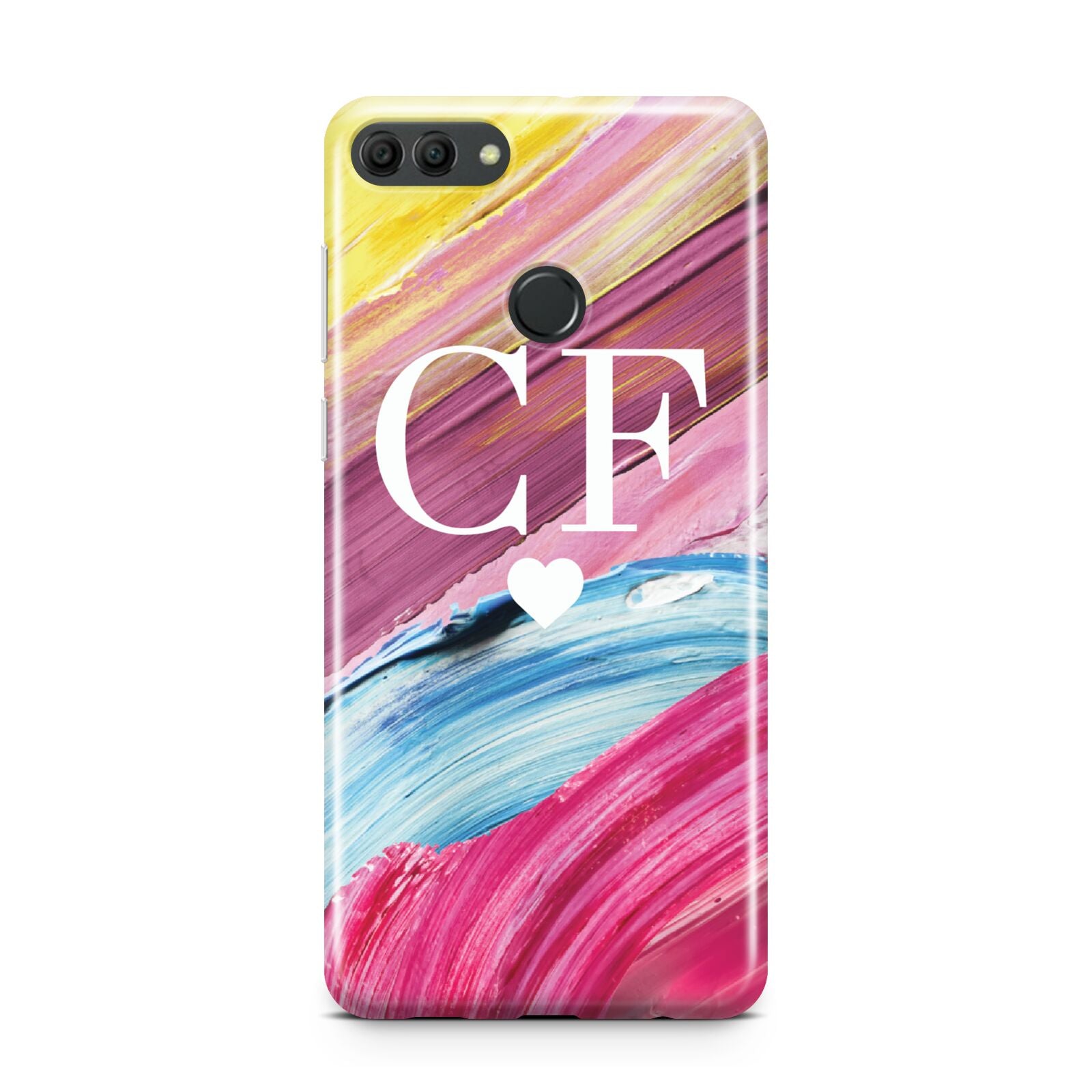 Personalised Paint Brush Initials Huawei Y9 2018