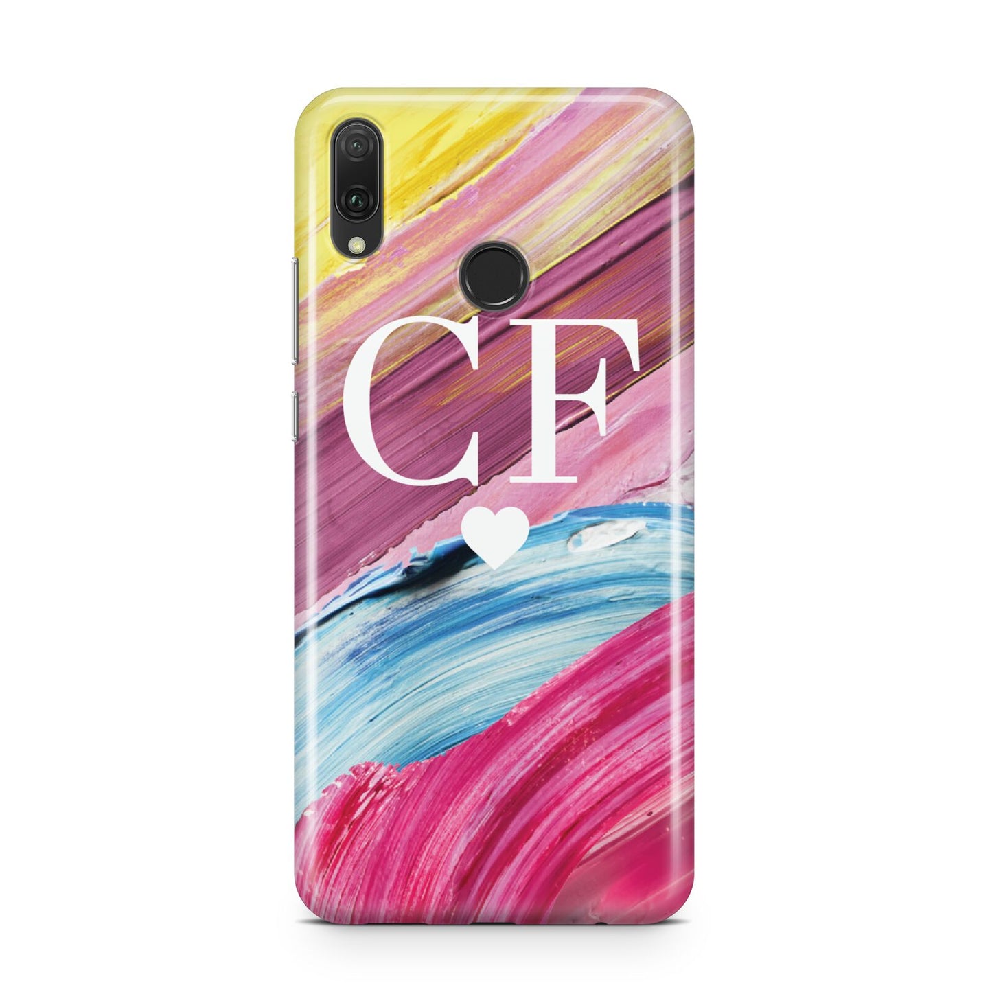 Personalised Paint Brush Initials Huawei Y9 2019