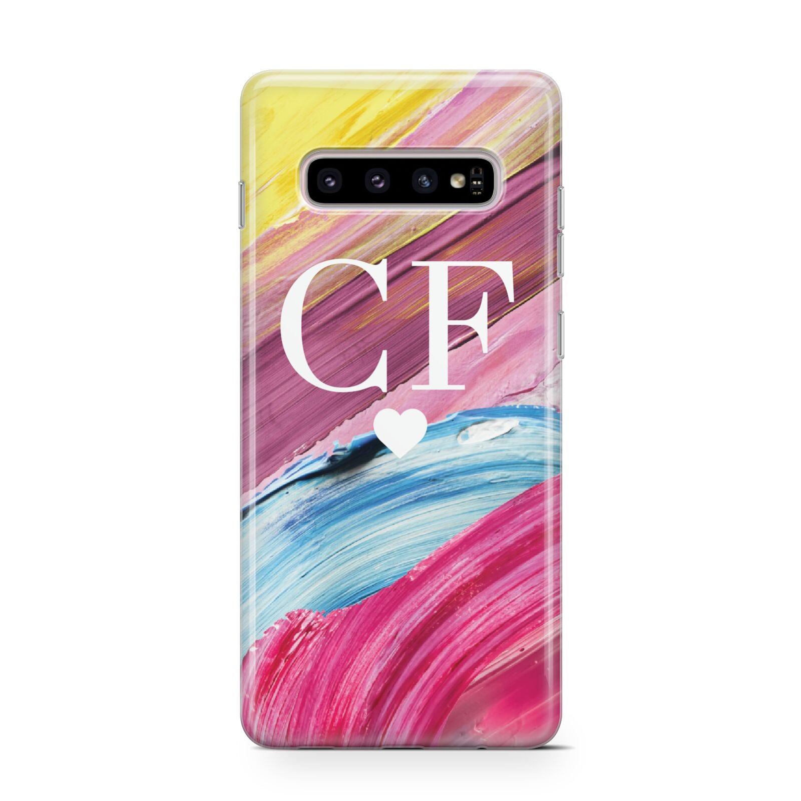 Personalised Paint Brush Initials Protective Samsung Galaxy Case