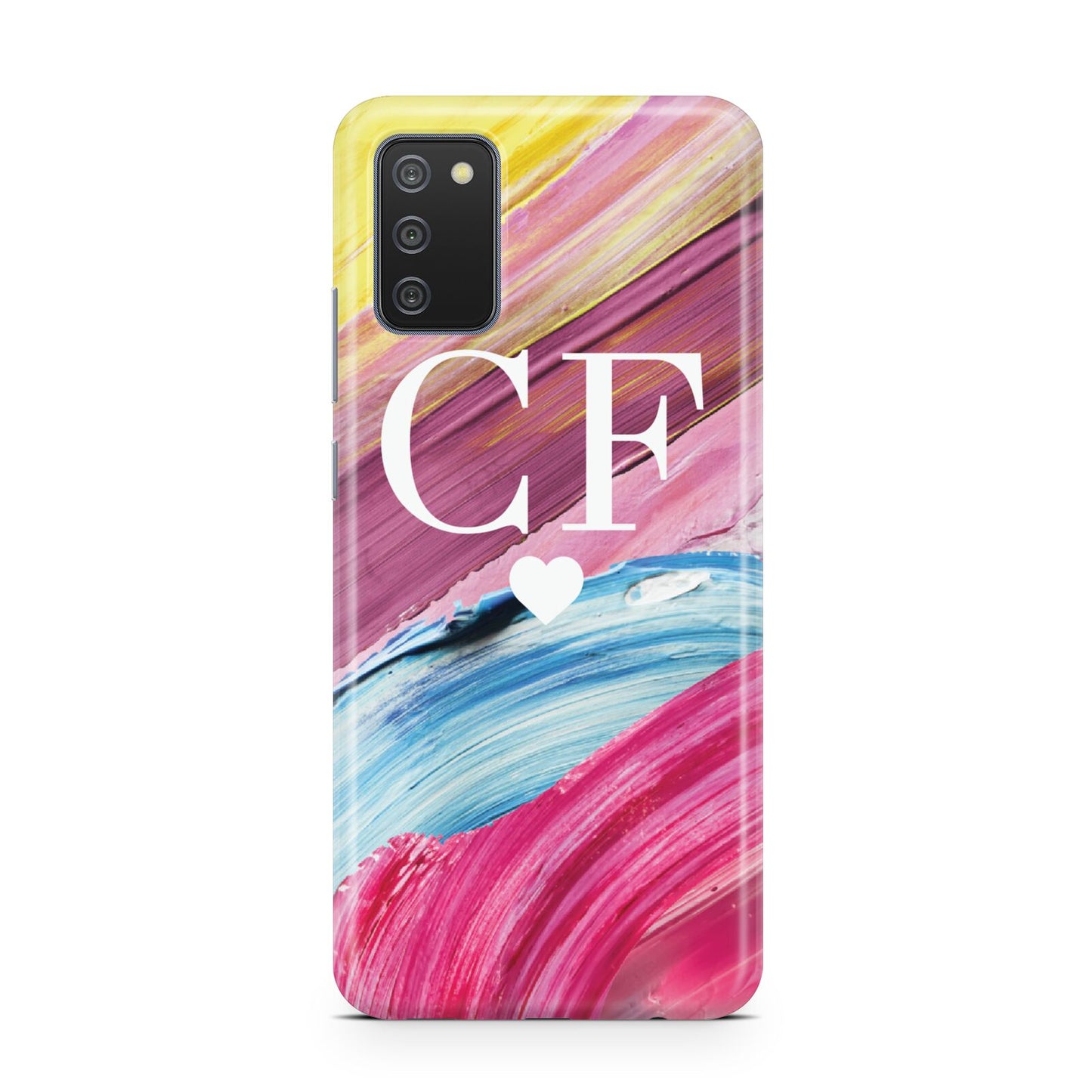 Personalised Paint Brush Initials Samsung A02s Case