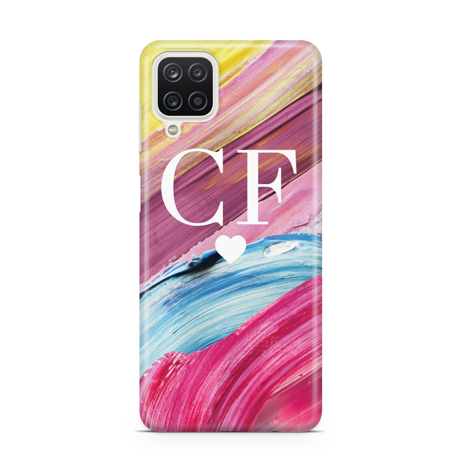 Personalised Paint Brush Initials Samsung A12 Case