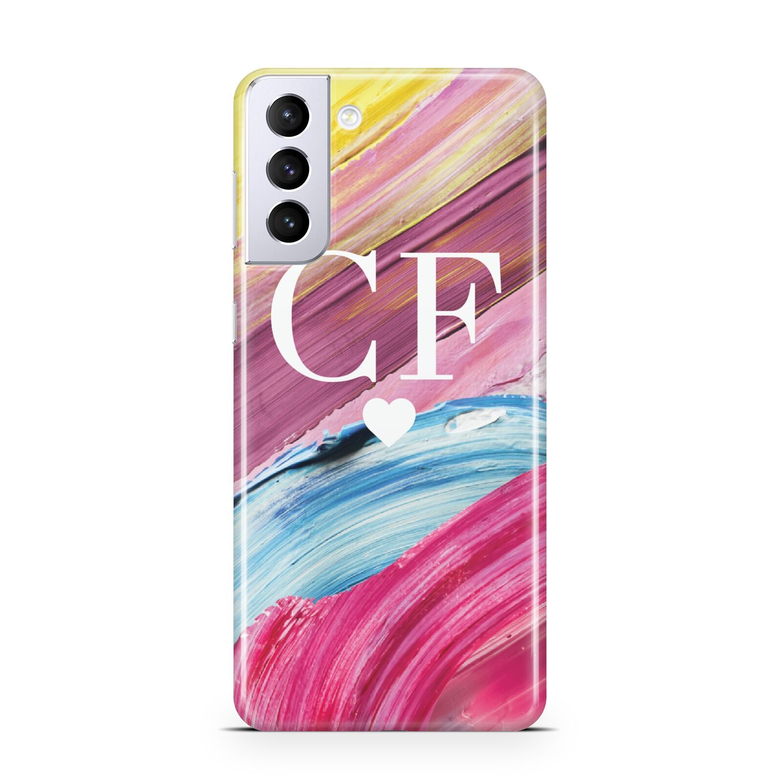 Personalised Paint Brush Initials Samsung S21 Plus Case