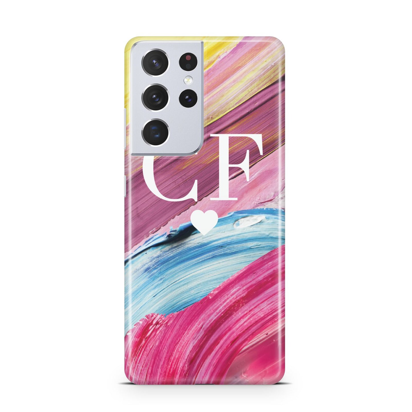 Personalised Paint Brush Initials Samsung S21 Ultra Case