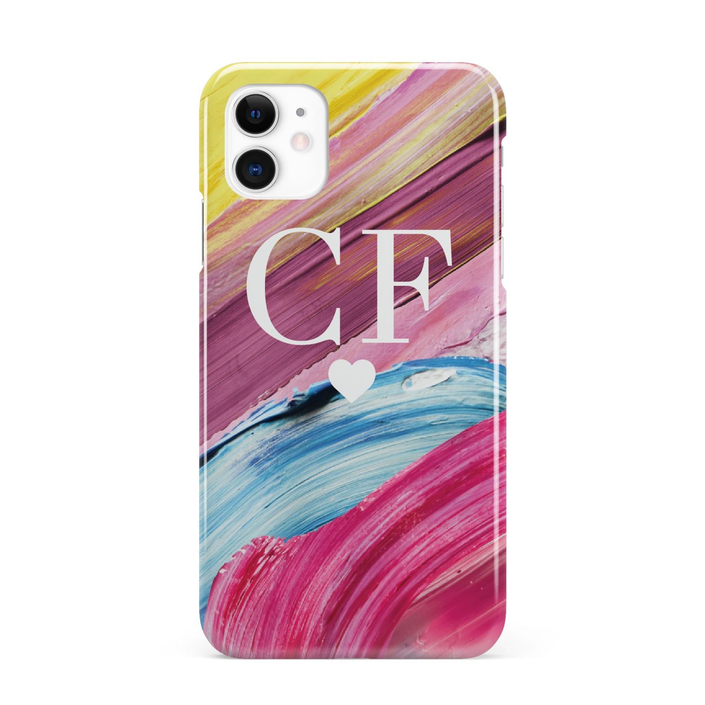 Personalised Paint Brush Initials iPhone 11 3D Snap Case