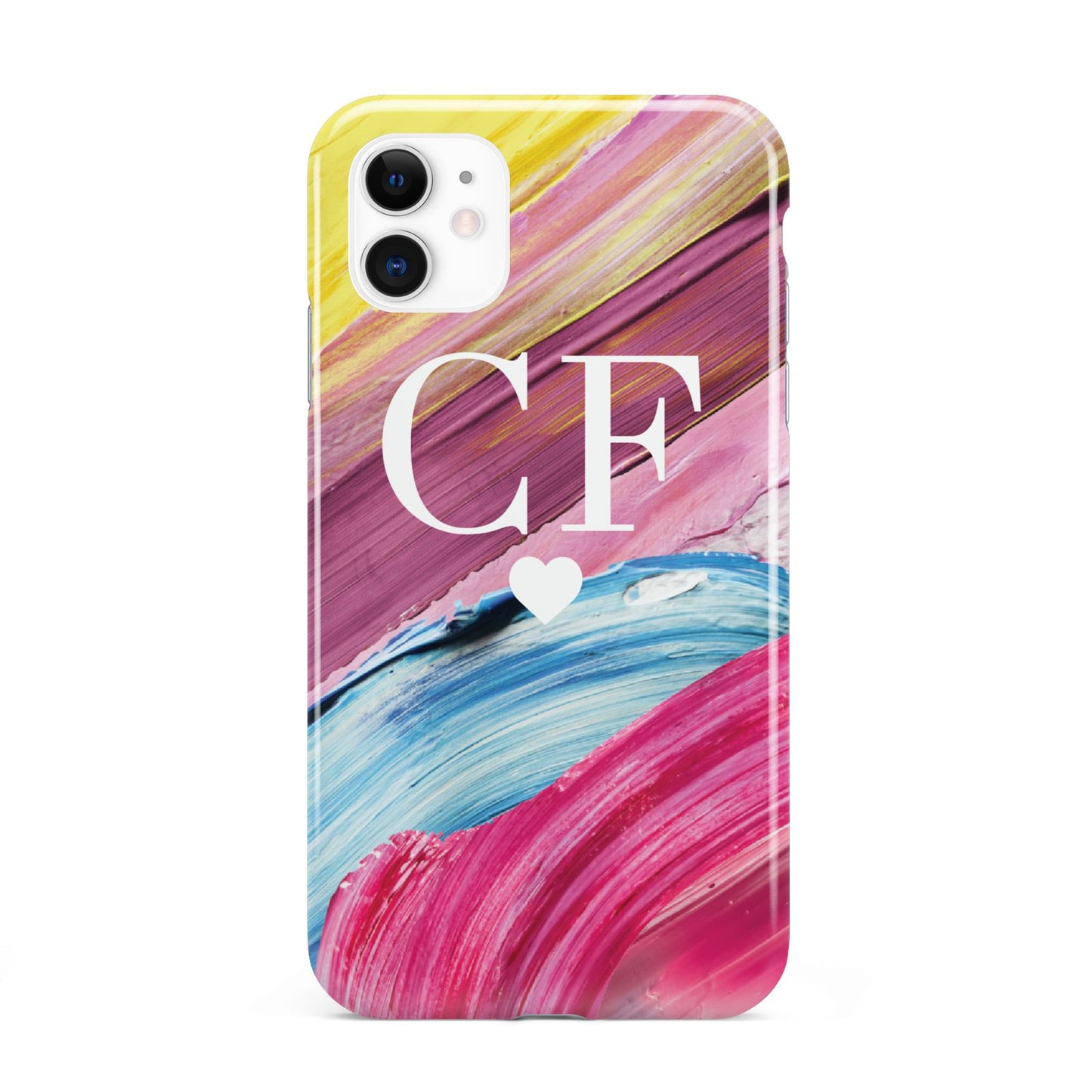 Personalised Paint Brush Initials iPhone 11 3D Tough Case