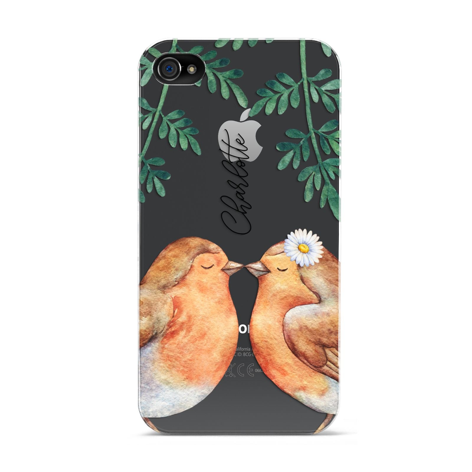 Personalised Pair of Robins Apple iPhone 4s Case