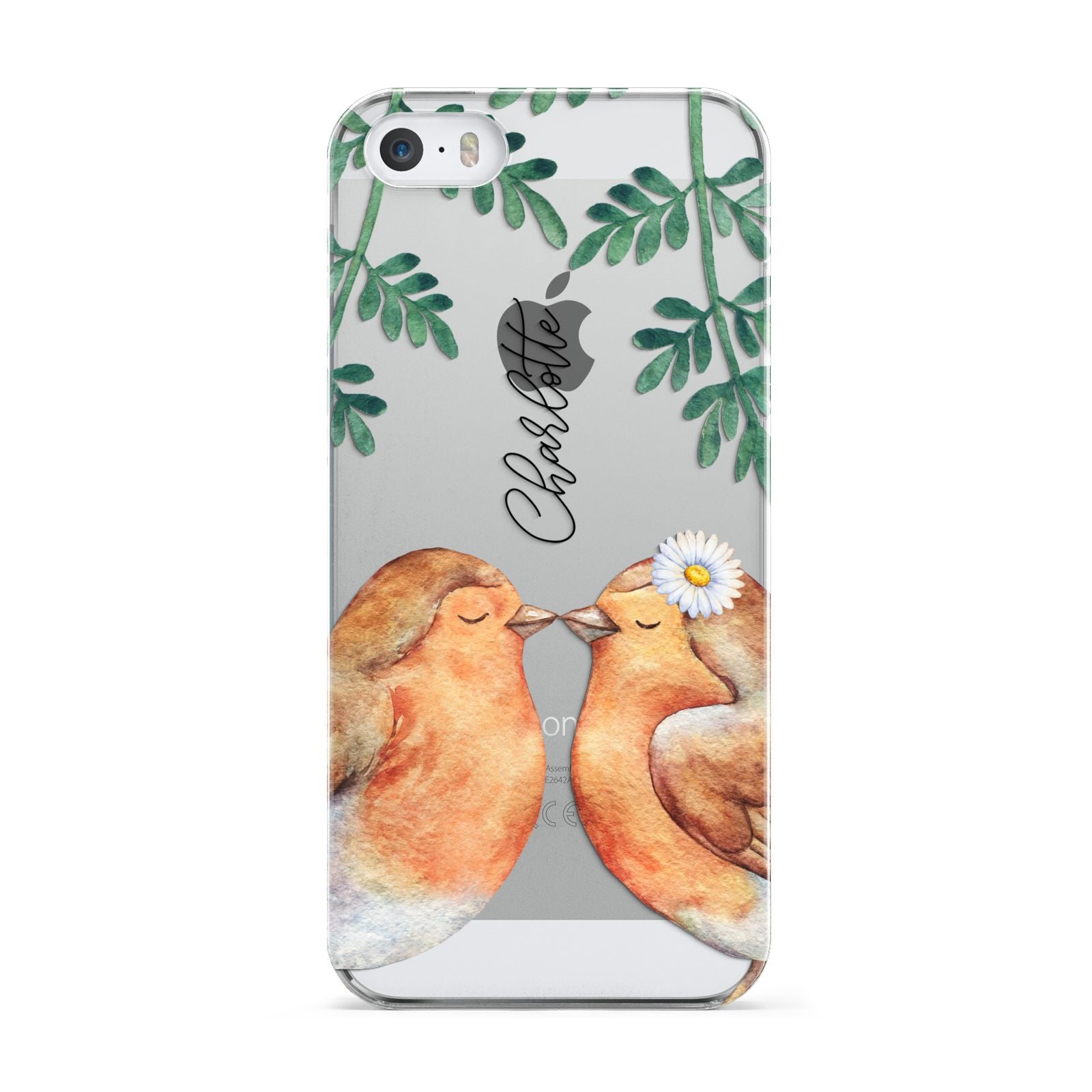 Personalised Pair of Robins Apple iPhone 5 Case