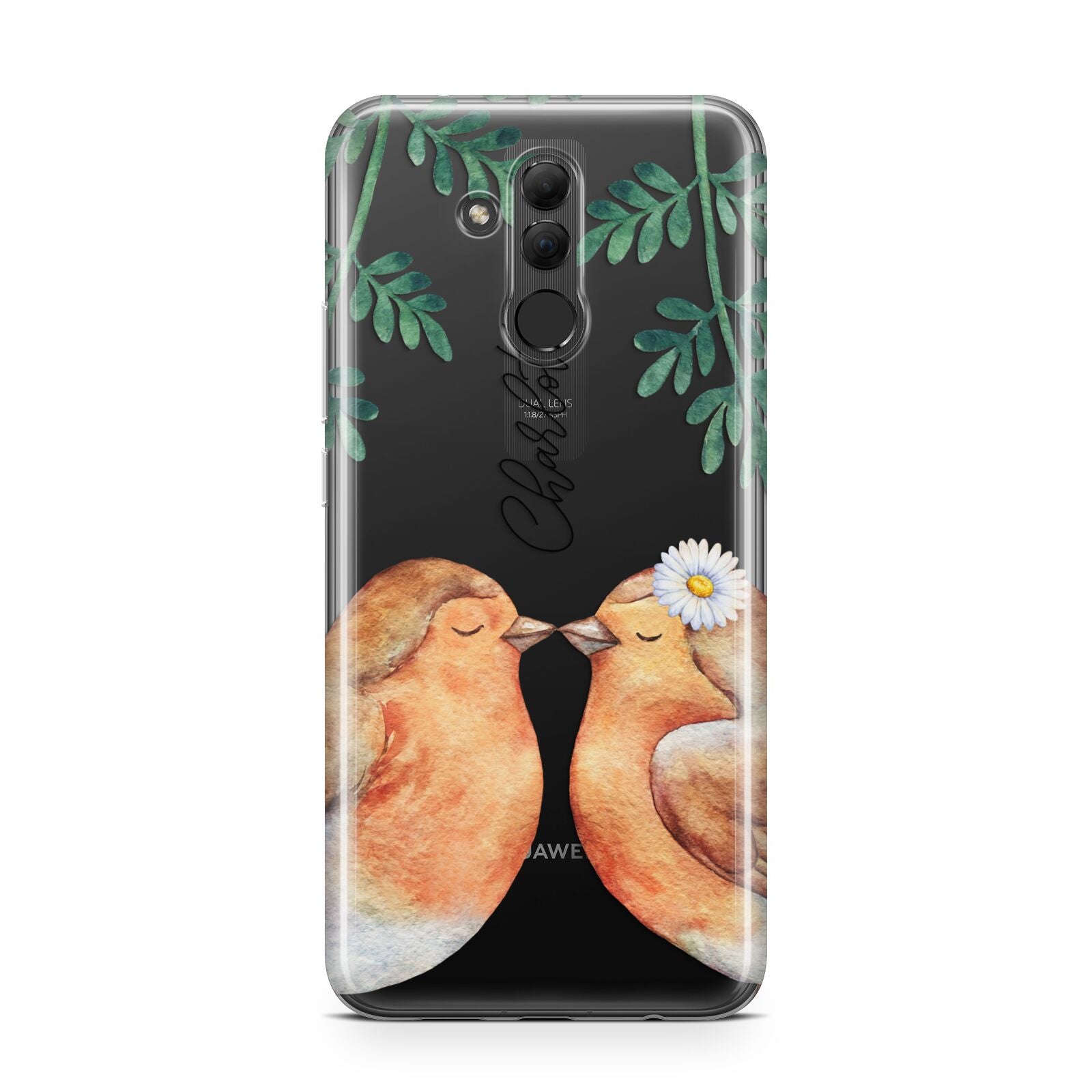 Personalised Pair of Robins Huawei Mate 20 Lite