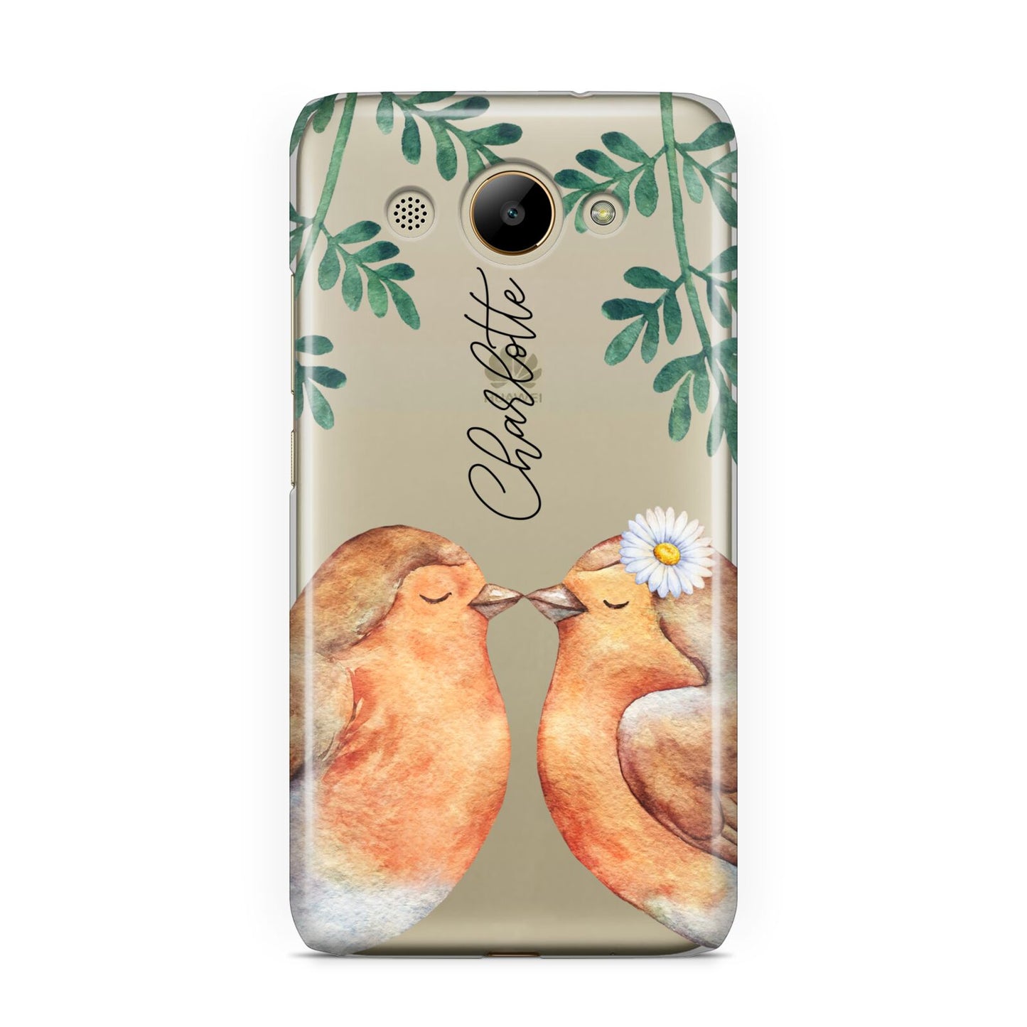 Personalised Pair of Robins Huawei Y3 2017