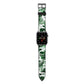 Personalised Palm Monstera Leaf Tropical Print Apple Watch Strap with Space Grey Hardware