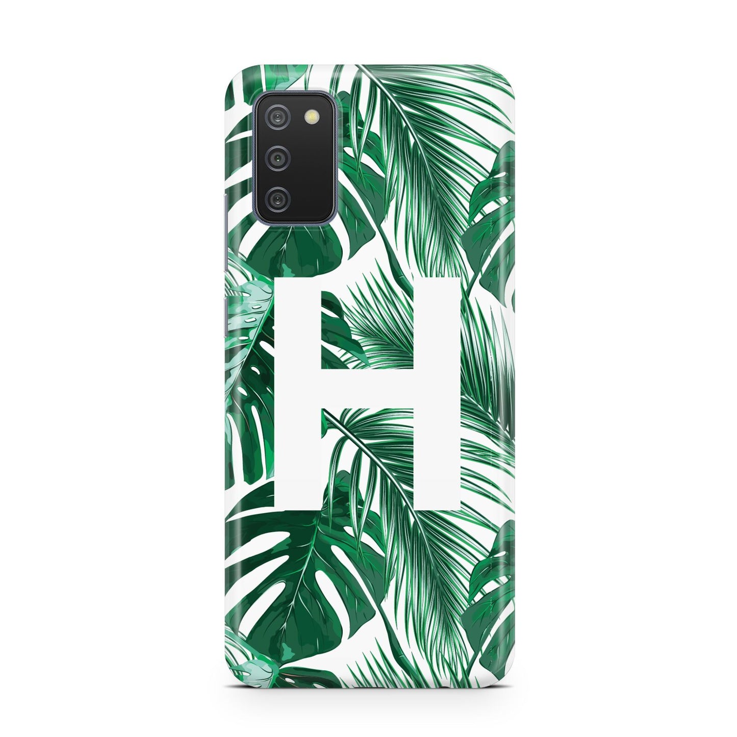 Personalised Palm Monstera Leaf Tropical Print Samsung A02s Case